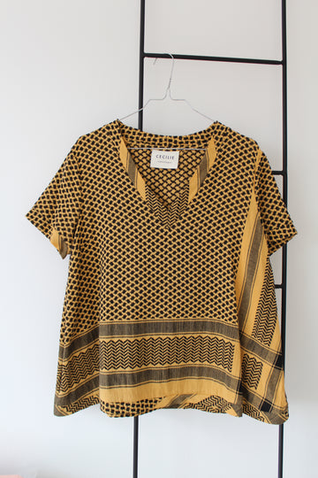 Gul bluse fra Cecilie Copenhagen - Str. S