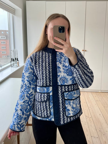 Blå jakke - Gabi quiltet jakke