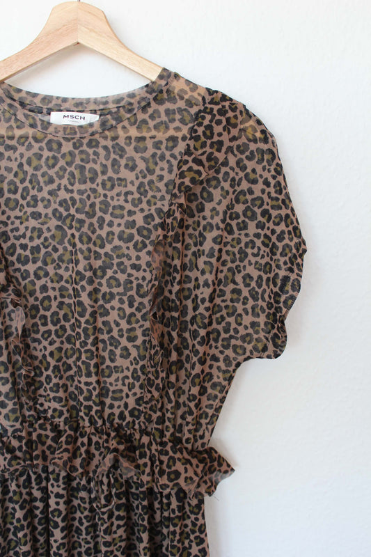 Danina Mesh AOP Dress fra MSCH - str. XS