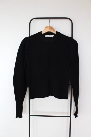 Balloon sleeve knit sweater fra Zara - str. S